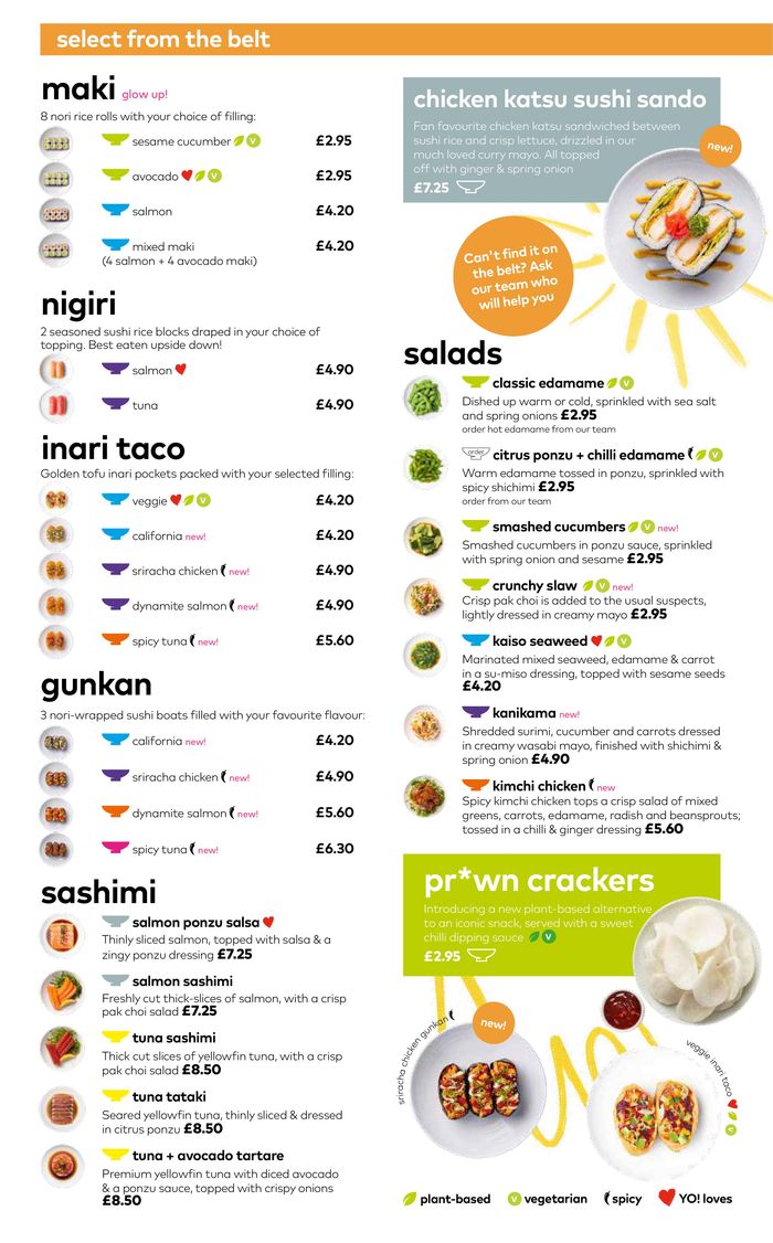 Yo! Sushi catalogue | Menu | 18/10/2023 - 31/12/2023