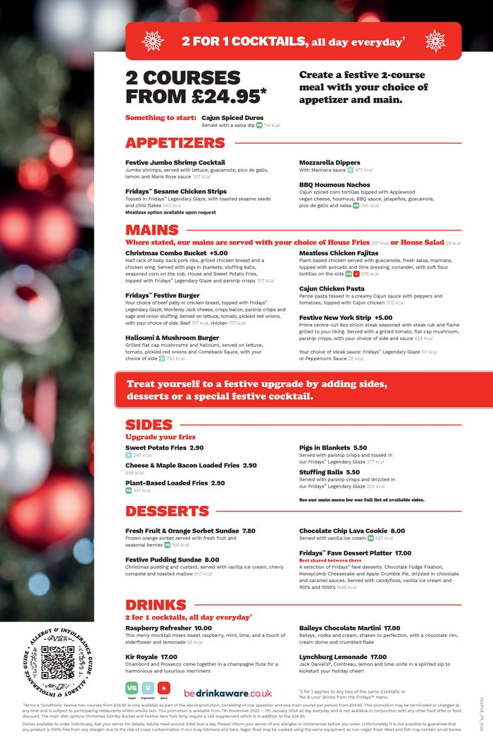 T.G.I. Friday's catalogue | Festive Menu | 18/10/2023 - 07/01/2024