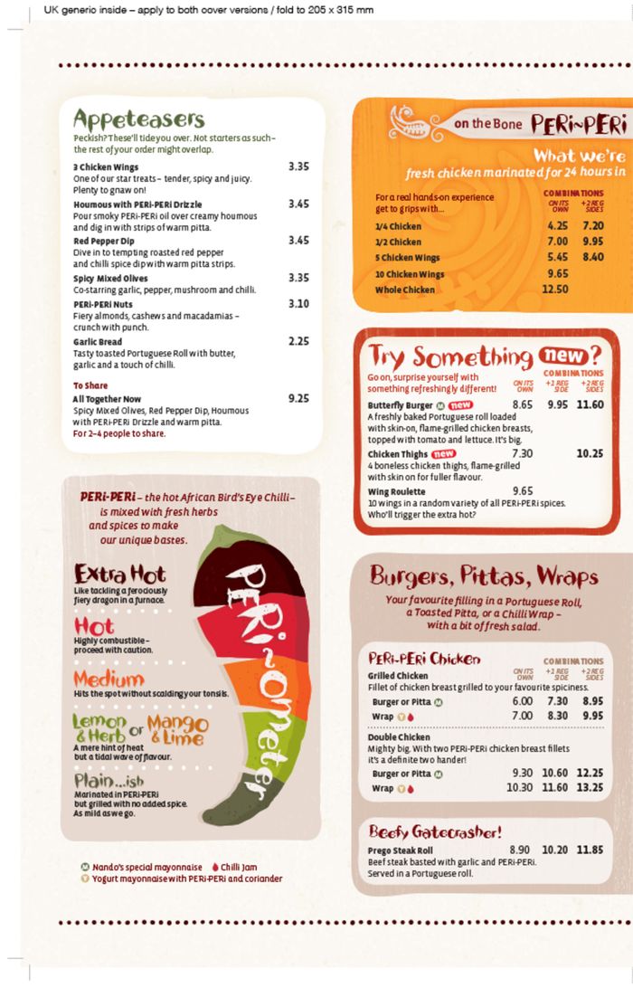 Nando's catalogue | Restaurant-Menu | 18/10/2023 - 31/12/2023