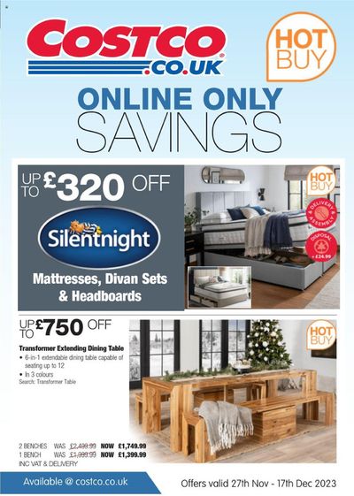 Costco catalogue in Sheffield | Costco Online Only Savings | 30/11/2023 - 17/12/2023