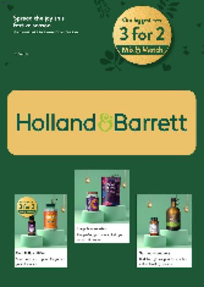 Supermarkets offers | Festive Deals in Holland & Barrett | 01/12/2023 - 31/12/2023