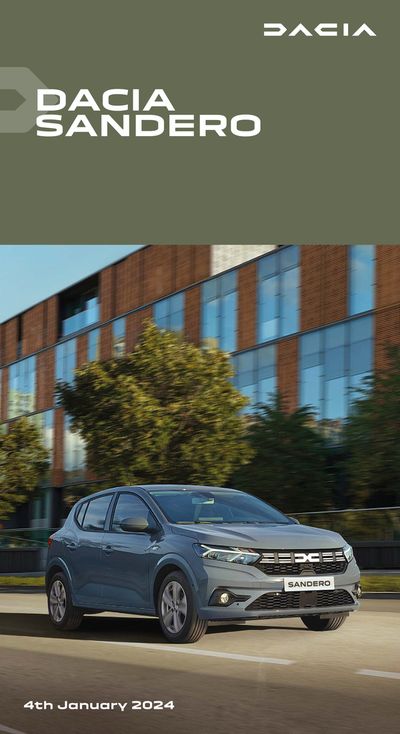 Cars, Motorcycles & Spares offers in Birmingham | Dacia Sandero in Dacia | 05/01/2024 - 31/12/2024
