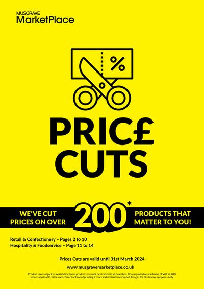 Supermarkets offers in Lurgan | PRICE CUTS DEALS in Musgrave MarketPlace | 21/02/2024 - 31/03/2024