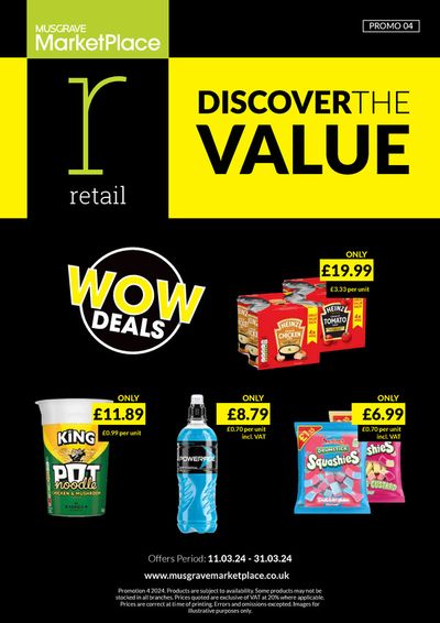 Supermarkets offers in Derry | RETAIL DEALS in Musgrave MarketPlace | 12/03/2024 - 31/03/2024