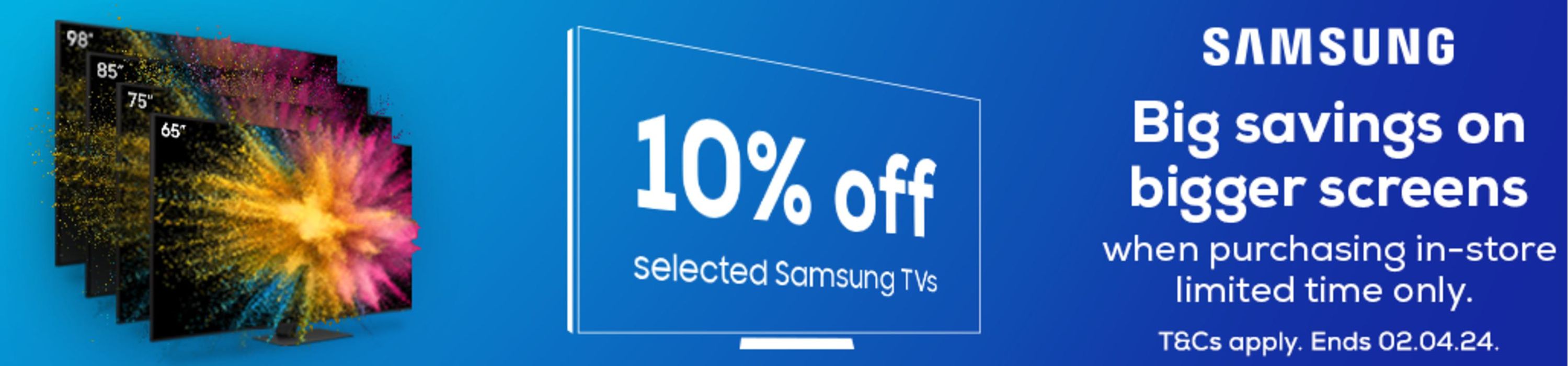 Euronics catalogue | 10% Off Selected Samsung TVs | 26/03/2024 - 02/04/2024