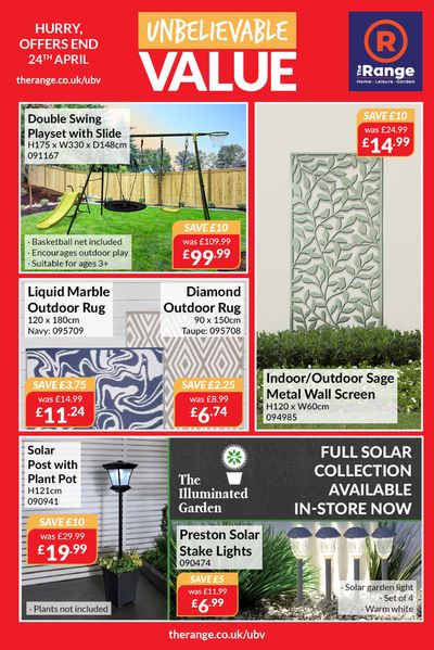 Garden & DIY offers | Unbelievable Value in The Range | 05/04/2024 - 24/04/2024