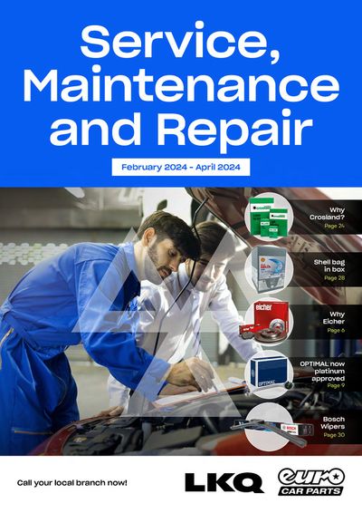 Euro Car Parts catalogue | Service, Maintenance and Repair | 12/04/2024 - 30/04/2024