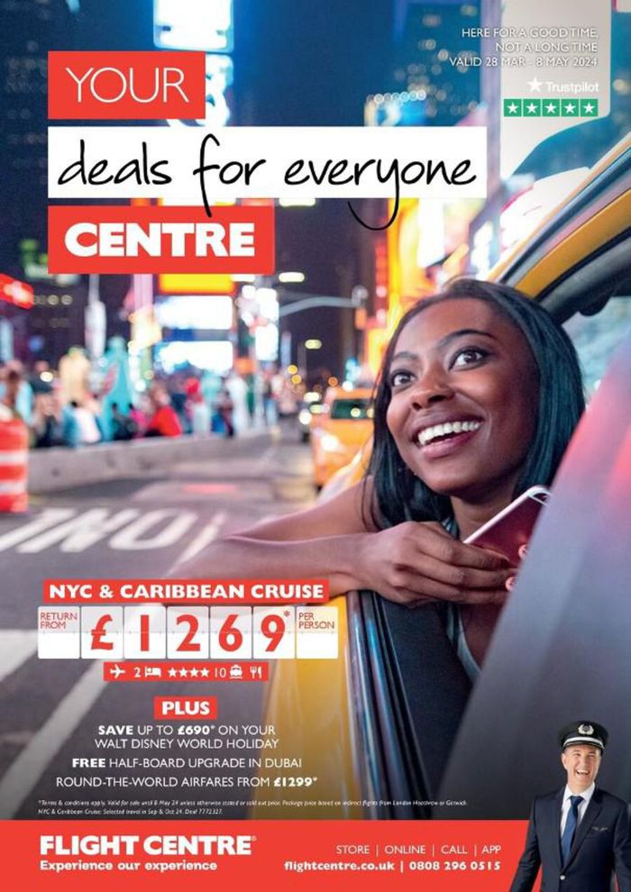Flight Centre catalogue in London | Your Deals For Everyone Centre | 12/04/2024 - 08/05/2024