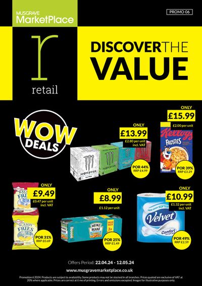 Supermarkets offers in Craigavon | Discover the Value in Musgrave MarketPlace | 25/04/2024 - 12/05/2024