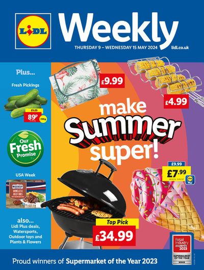 Lidl catalogue in Leatherhead | Make Summer Super! | 09/05/2024 - 15/05/2024