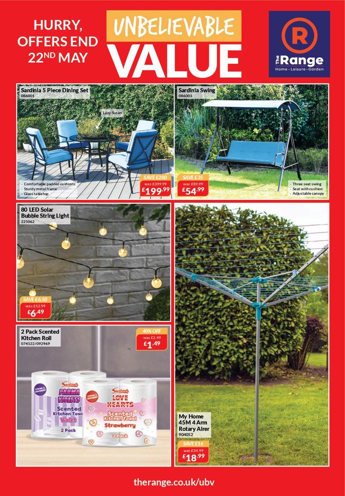 The Range catalogue in Oswestry | Unbelievable Value | 10/05/2024 - 22/05/2024