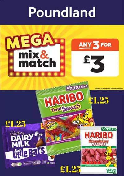 Supermarkets offers in Warrenpoint | Mega Mix & Match in Poundland | 13/05/2024 - 13/06/2024