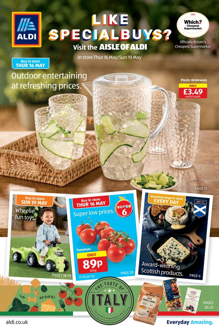 Aldi catalogue in Oswestry | Outdoor Entertaining At Refreshing Prices. | 16/05/2024 - 19/05/2024