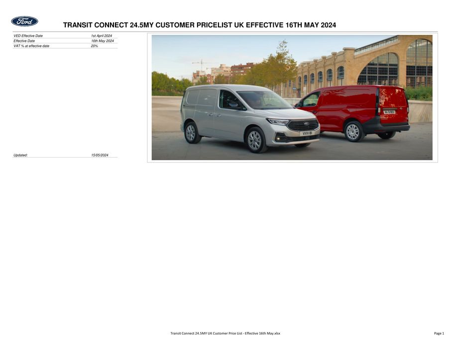 Ford catalogue in Oswestry | All-New Ford Transit Connect | 17/05/2024 - 31/12/2024