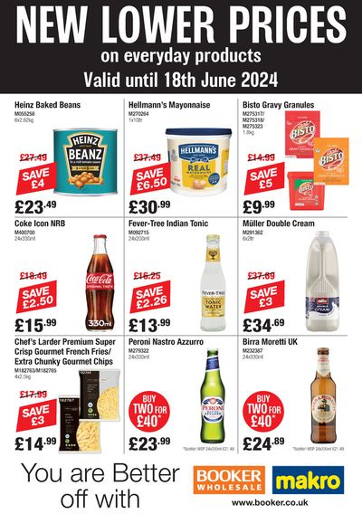Supermarkets offers in Westham | New Lower Prices in Booker Wholesale | 28/05/2024 - 18/06/2024