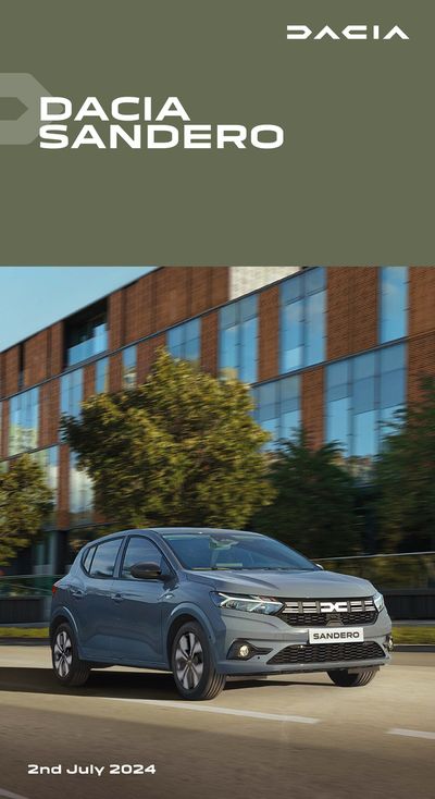 Dacia catalogue in Sutton Coldfield | Dacia Sandero | 03/07/2024 - 30/09/2024