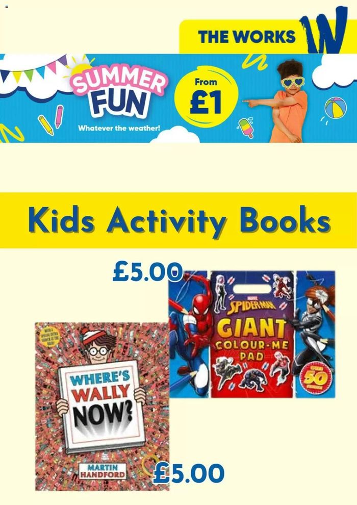 The Works catalogue in Liverpool | Kids Activity Books | 10/07/2024 - 09/08/2024