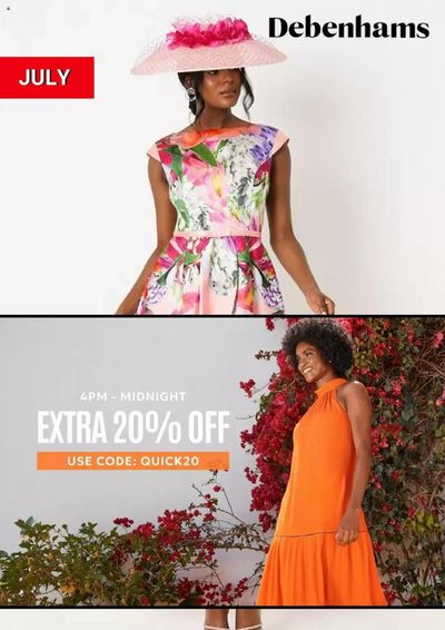Department Stores offers in Stockport | Extra 20% Off in Debenhams | 10/07/2024 - 08/08/2024