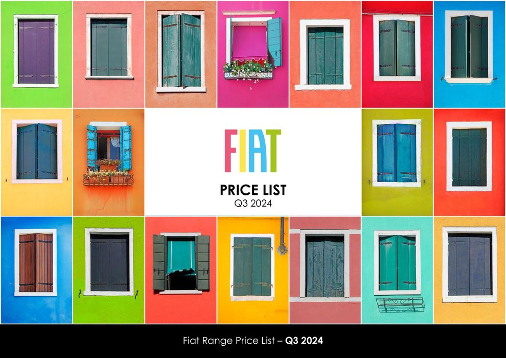Fiat catalogue in Aldridge | Fiat Range Price List – Q3 2024 | 16/07/2024 - 30/09/2024