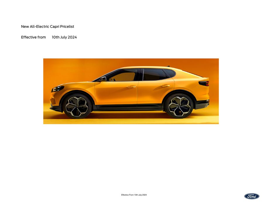 Ford catalogue | New All-Electric Capri | 19/07/2024 - 31/12/2024