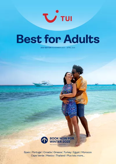 Tui catalogue in Leeds | Best for Adults Nov 2024 – Apr 2026 | 01/11/2024 - 30/04/2026