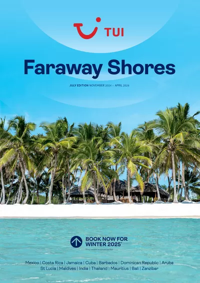 Travel offers in Castleford | Faraway Shores Nov 2024 – Apr 2026 in Tui | 01/11/2024 - 30/04/2026