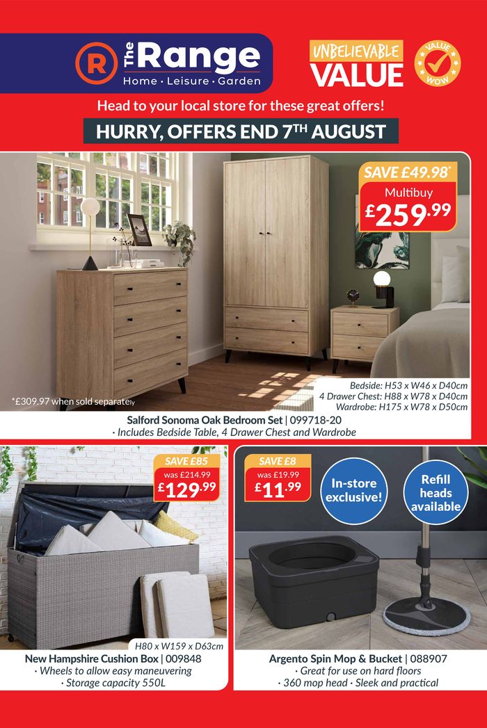 The Range catalogue in London | Unbelievable Value 25th July - 7th August | 25/07/2024 - 07/08/2024