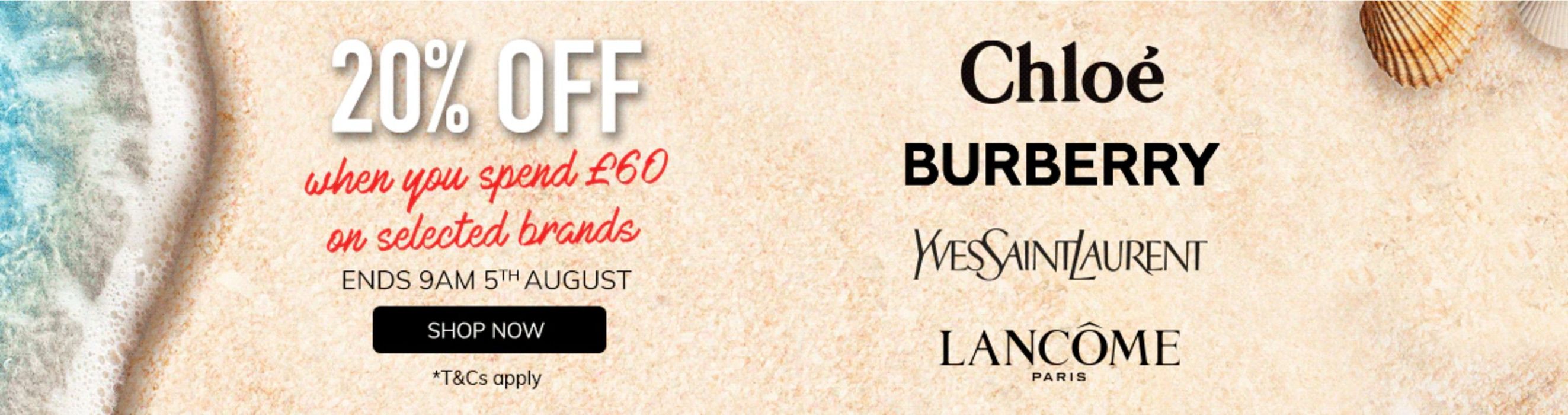 The Perfume Shop catalogue in Brighton | 20% Off When You Spend £60 On Selected Brands | 25/07/2024 - 05/08/2024