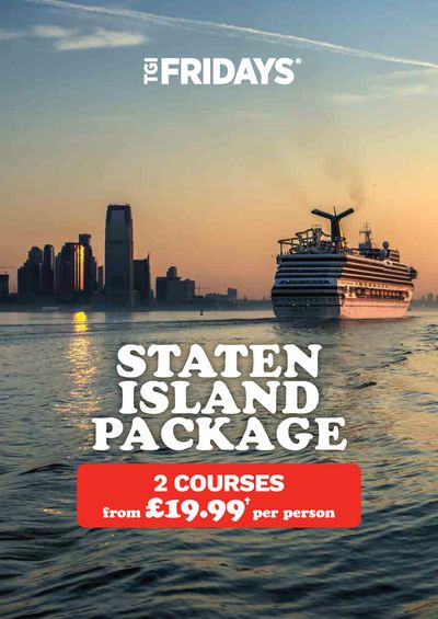 Restaurants offers in Ashbourne | Staten Island Package in T.G.I. Friday's | 06/08/2024 - 31/10/2024