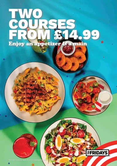 Restaurants offers in Huddersfield | 2 Course Menu in T.G.I. Friday's | 06/08/2024 - 31/10/2024