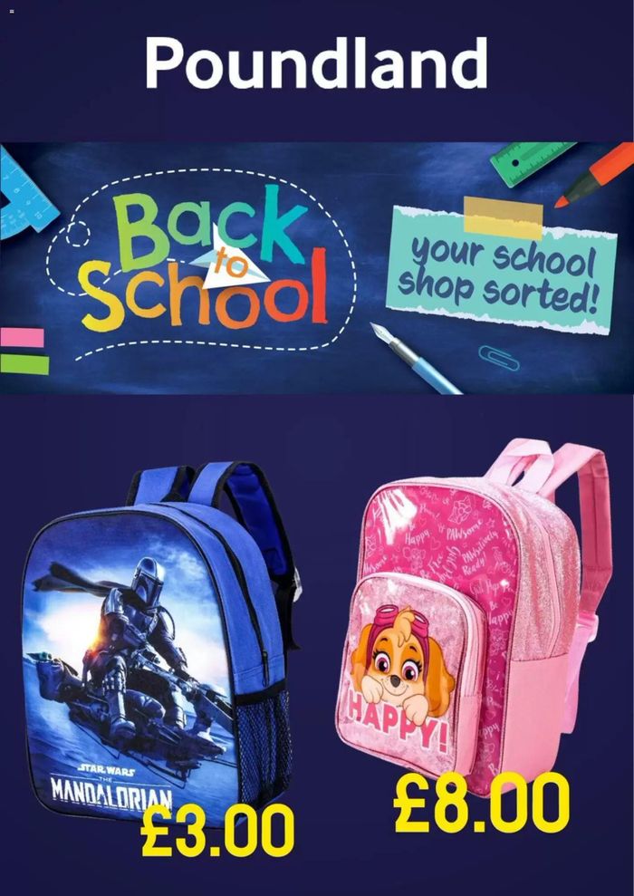 Poundland catalogue in London | Back to School | 14/08/2024 - 13/09/2024