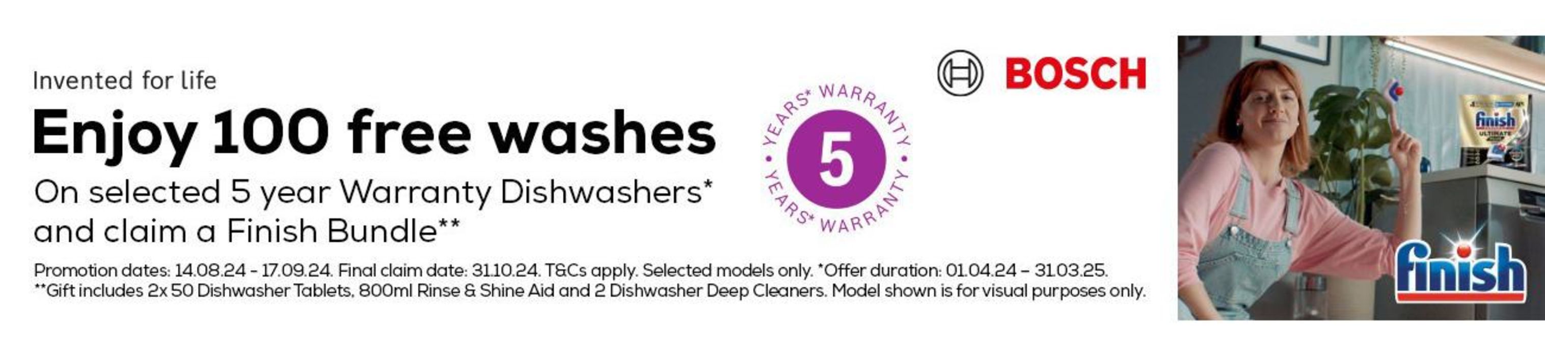 Euronics catalogue in Middlesbrough | Bosch Dishwasher Gift with Purchase | 14/08/2024 - 17/09/2024