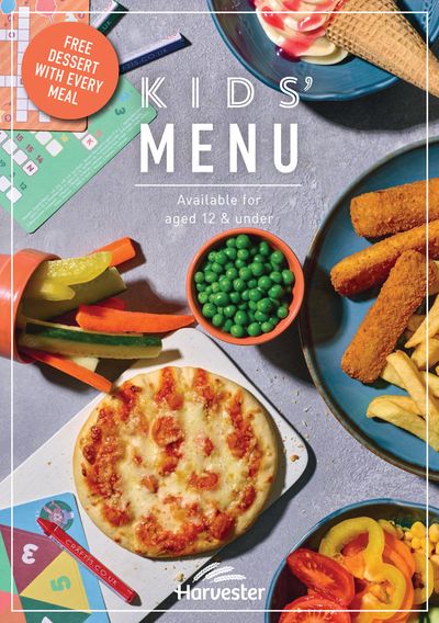 Restaurants offers in Crediton | Kids Menu in Harvester | 14/08/2024 - 30/09/2024