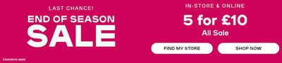 Clothes, Shoes & Accessories offers in Clevedon | End Of Season Sale  in Claire's | 12/09/2024 - 26/09/2024