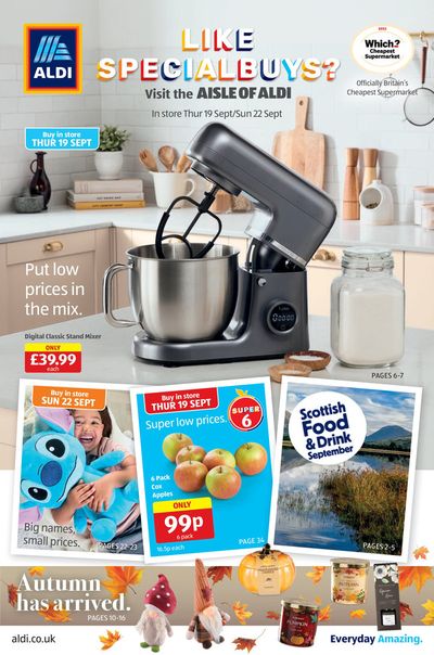 Supermarkets offers in Woodhall Spa | Aldi SpecialBuys Scotland in Aldi | 14/09/2024 - 28/09/2024