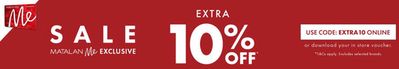 Clothes, Shoes & Accessories offers in Epping | Extra 10% Off  in Matalan | 17/09/2024 - 01/10/2024