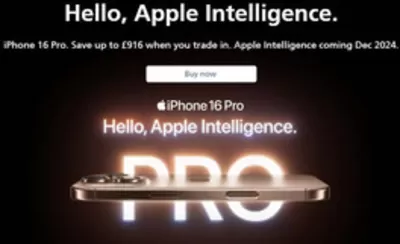 Electronics offers in Harrow | Hello Apple Intelligence  in O2 | 27/09/2024 - 31/12/2024