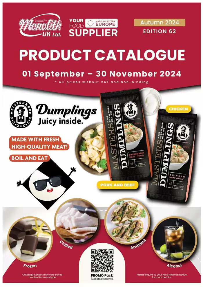 Monolith catalogue | Product Catalogue  | 27/09/2024 - 30/11/2024