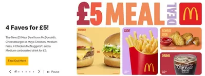 Restaurants offers in Oldbury | 4 Faves For £5 in McDonald's | 16/10/2024 - 30/10/2024