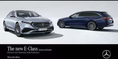 Cars, Motorcycles & Spares offers in Dundee | Mercedes Benz New E-Class Saloon in Mercedes-Benz | 17/10/2024 - 17/10/2025