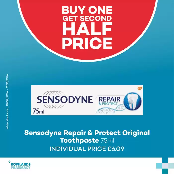 Rowlands Pharmacy catalogue in Morden | Buy One Get Second Half Price  | 23/10/2024 - 12/11/2024