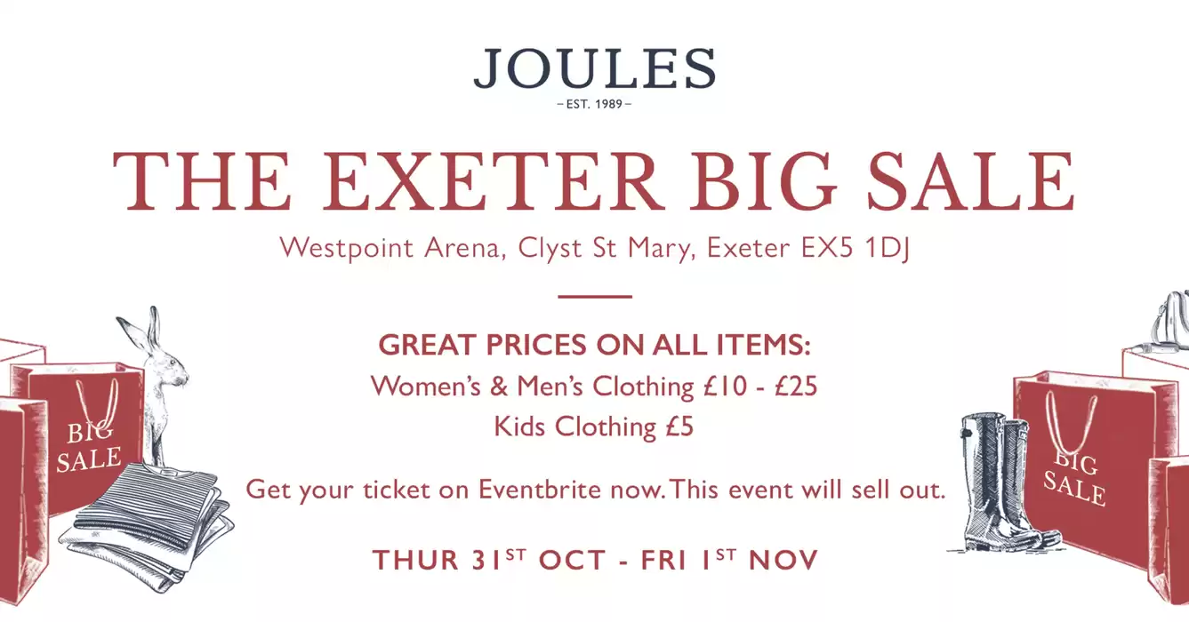 Joules catalogue | The Exeter Big Sale  | 31/10/2024 - 01/11/2024