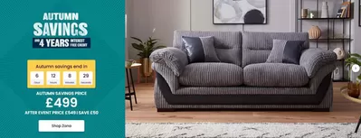 Home & Furniture offers in Newport | Autumn Savings  in DFS | 30/10/2024 - 05/11/2024