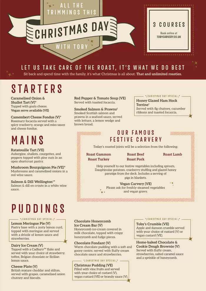 Toby Carvery catalogue in Lichfield | Christmas Day Menu | 04/11/2024 - 25/12/2024