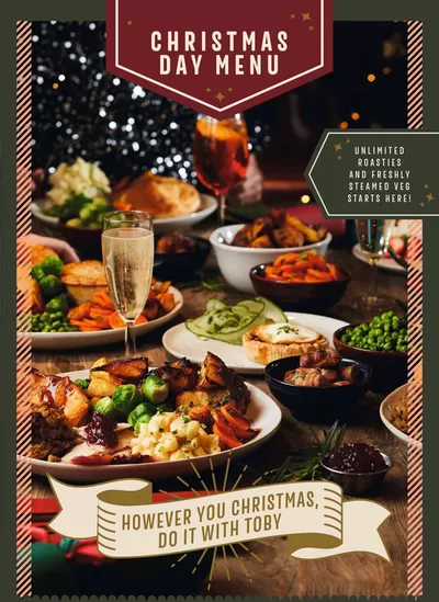 Restaurants offers in Coalville | Christmas Day Menu in Toby Carvery | 04/11/2024 - 25/12/2024