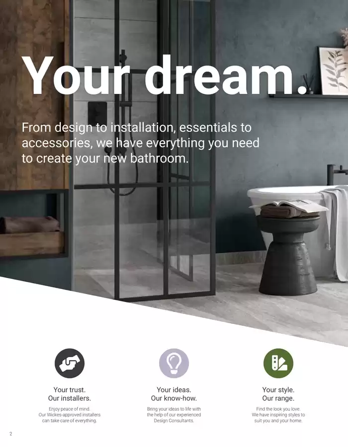 Wickes catalogue in Dunstable | Wickes Bespoke Bathrooms brochure | 05/11/2024 - 31/12/2024