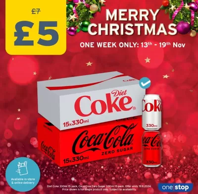 Supermarkets offers in Wirral | Merry Christmas in One Stop | 13/11/2024 - 19/11/2024