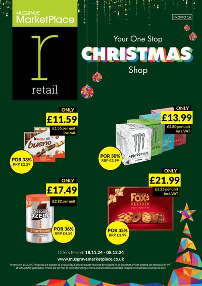 Supermarkets offers in Londonderry | RETAIL DEALS in Musgrave MarketPlace | 19/11/2024 - 03/12/2024