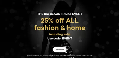 Clothes, Shoes & Accessories offers in Lerwick | The Big Black Friday Event  in JD Williams | 27/11/2024 - 02/12/2024