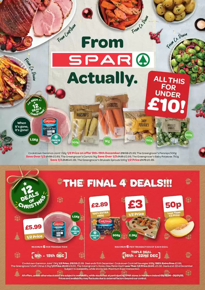 Spar catalogue in Oxford | The Final 4 Deals!!! | 11/12/2024 - 05/01/2025